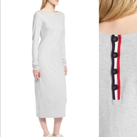 light grey midi dress